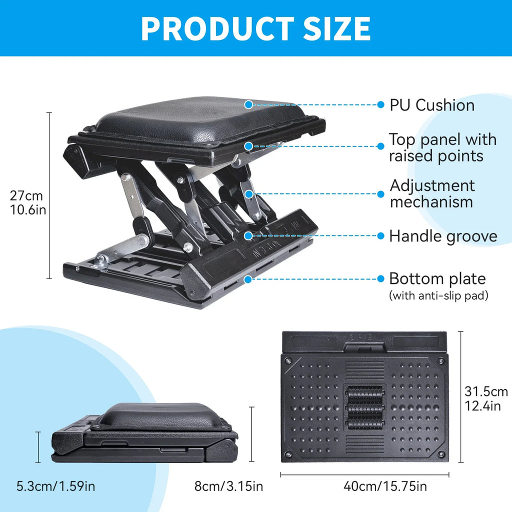 Noxelx ErgoStep Adjustable Under-Desk Footrest