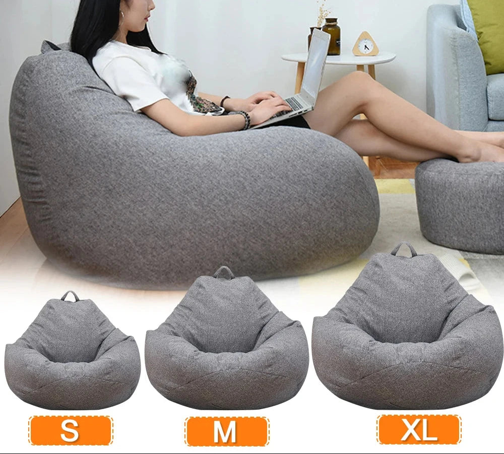 Noxelx SlouchCloud Linen Bean Bag Cover