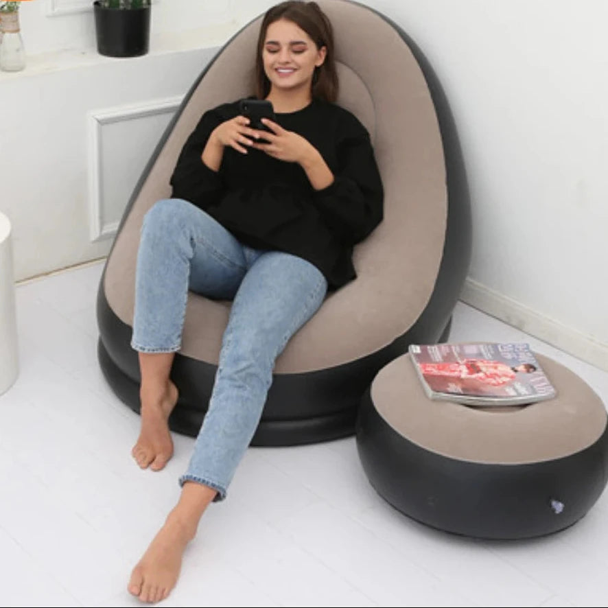 Noxelx AirLounge Inflatable Chaise with Ottoman