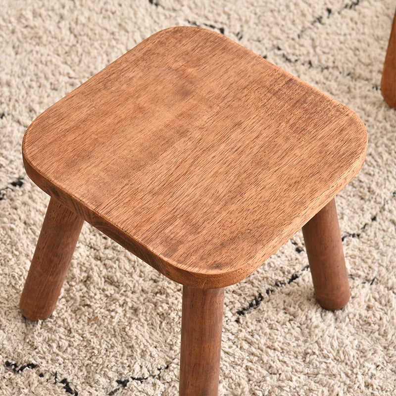 Noxelx WalnutRest Solid Wood Step Stool