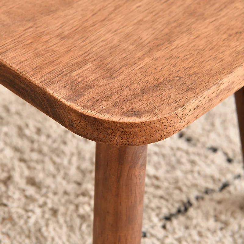 Noxelx WalnutRest Solid Wood Step Stool