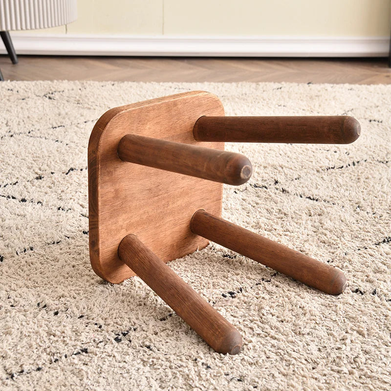Noxelx WalnutRest Solid Wood Step Stool