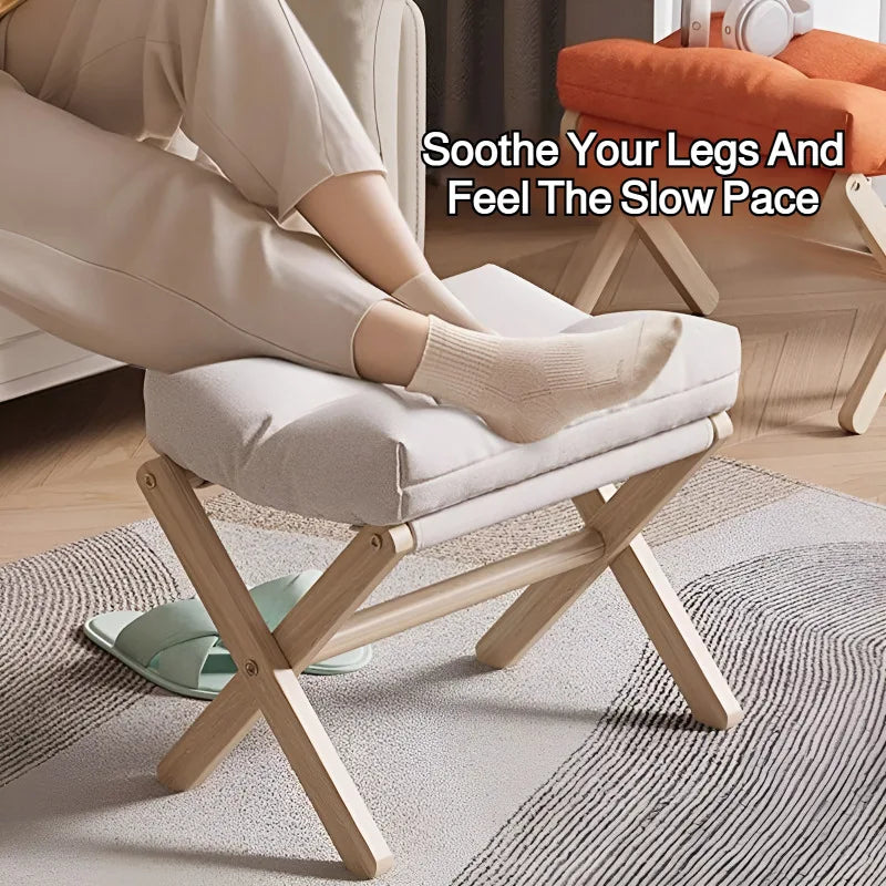 Noxelx OakNook Folding Wood Stool