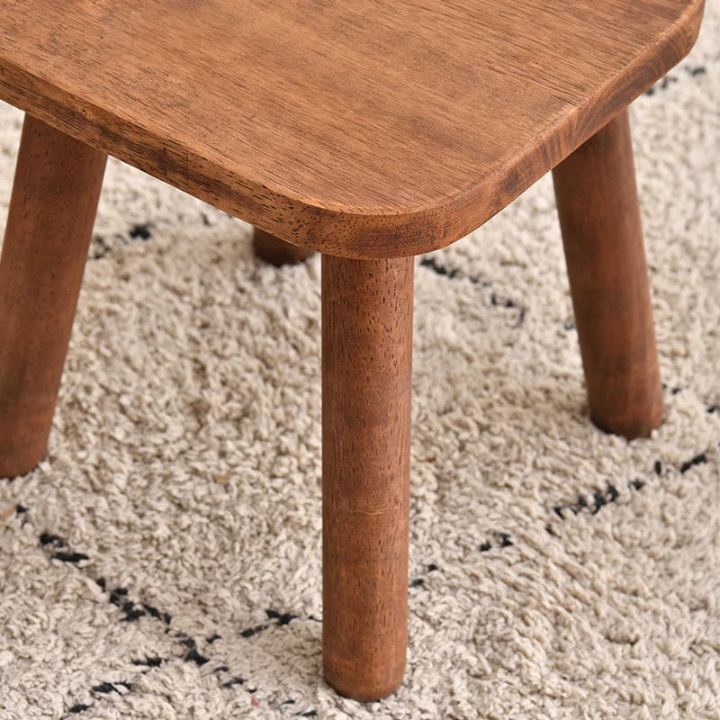 Noxelx WalnutRest Solid Wood Step Stool