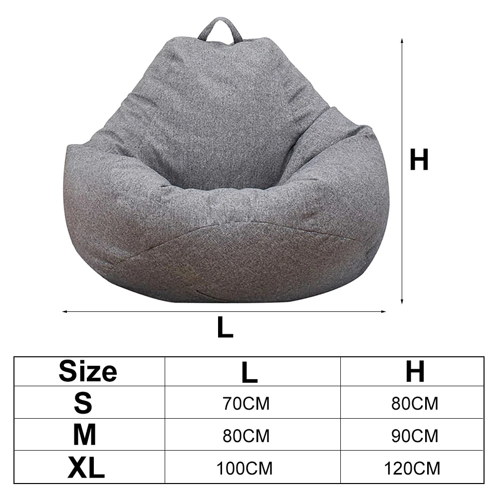 Noxelx SlouchCloud Linen Bean Bag Cover